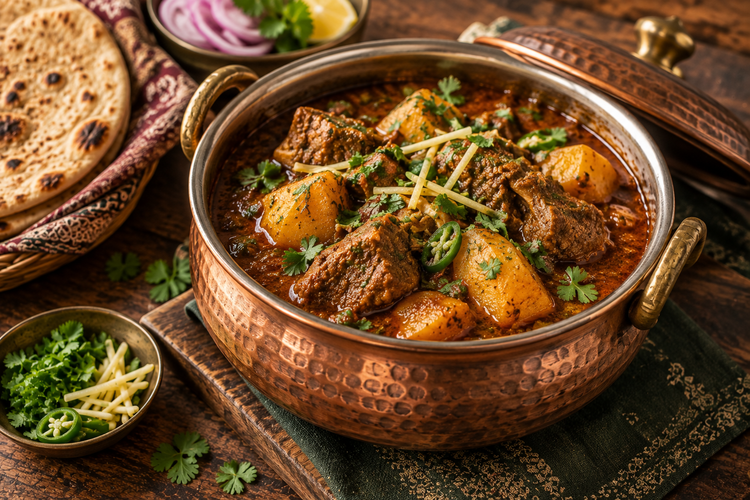 Aloo gosht curry