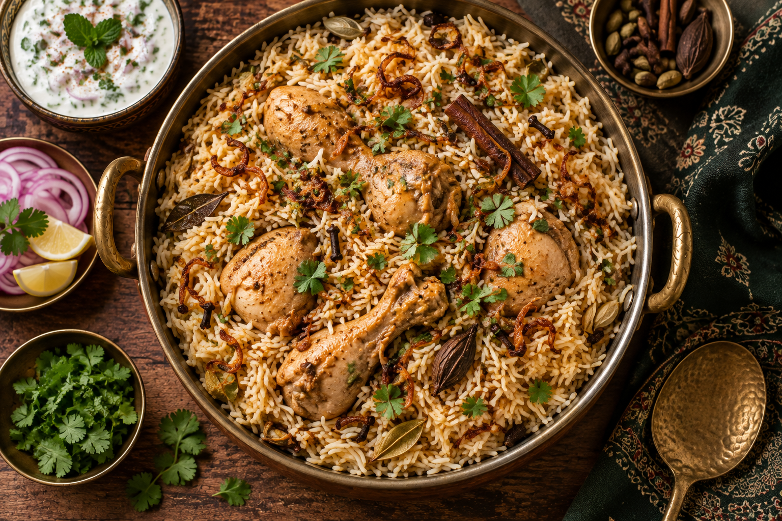 Fragrant chicken pulao