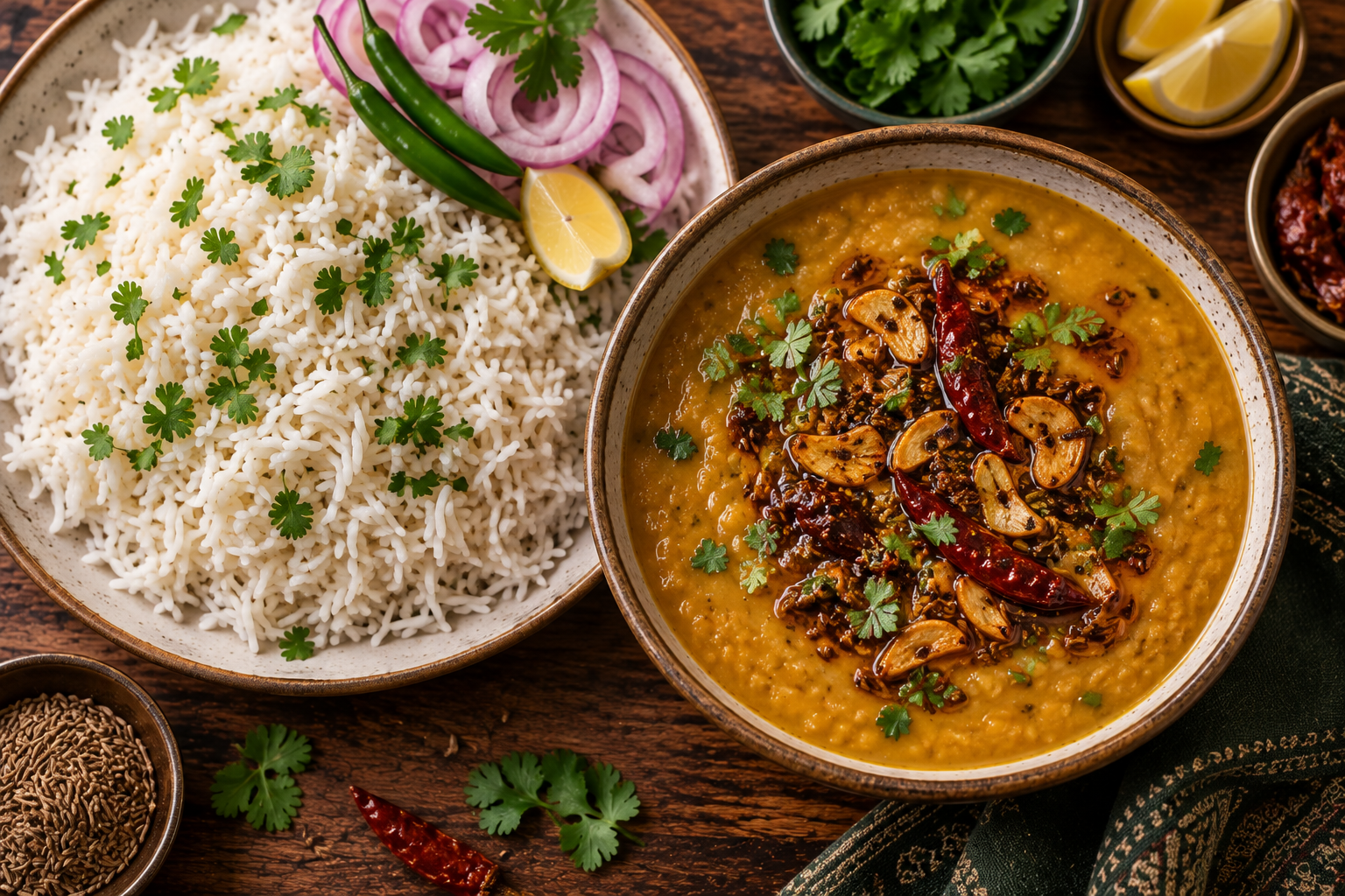 Daal with steamed rice